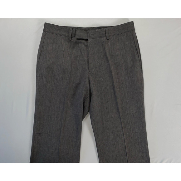 Hugo Boss Chuck U Flat Front Stretch Wool Dress Pants. Charcoal, Men's 34X34.5 - Picture 5 of 9